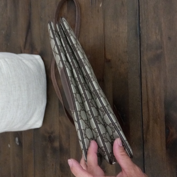 Authentic Vintage Gucci GG Monogram Supreme Sherry Web Ophidia Accordion Bag - Picture 5 of 12